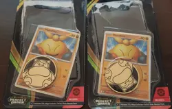 Two Pokemon Makuhita 068 MEP Perfect Order Cosmos Holofoil Promo NM with Coin - Image 1