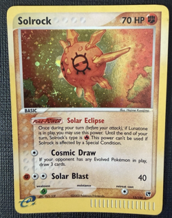 Pokemon TCG Solrock #13/100 EX Sandstorm Holo 2003 MP English E-Reader Nintendo - Image 1