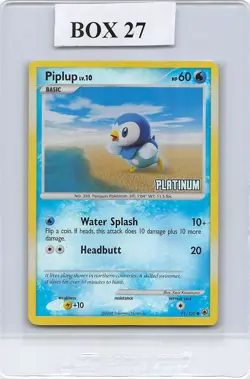Piplup 71/100 - Majestic Dawn - Stamp Reverse Holo - 2008 POKEMON CARD - NM/LP - Image 1