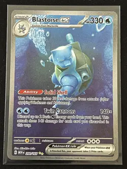 Pokemon TCG Scarlet & Violet 151 Blastoise EX SIR Holo Card 200/165 - Image 1