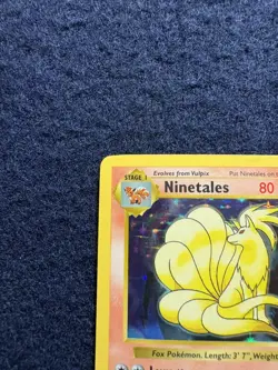 Ninetales SHADOWLESS Base Set Holo 12/102 Pokemon TCG Ungraded Unlimited Rare LP - Image 3