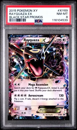 2015 POKEMON BLACK STAR PROMO RAYQUAZA #XY69 PSA 8 NM #116104539 - Image 1