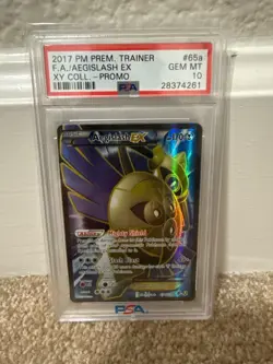 2017 POKEMON XY COLLECTION PROMO AEGISLASH EX #65a FULL ART - PSA 10 GEM MINT - Image 1