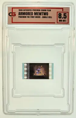 1999 Pokemon The First Movie Authentic 35mm Film Cell Armored Mewtwo CG 8.5 - Image 1