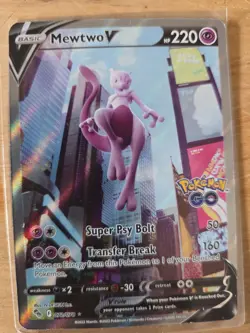 Mewtwo V (Alternate Full Art) 072/078 Pokemon GO Holo - Image 1