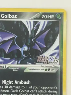 Pokemon TCG Dark Golbat 34/109 Team Rocket Returns Reverse Holo Stamped - Image 3