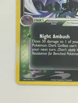 Pokemon TCG Dark Golbat 34/109 Team Rocket Returns Reverse Holo Stamped - Image 5