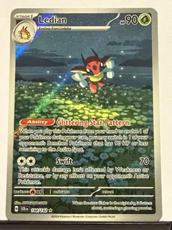 Ledian Illustration Rare Full Art SV07: Stellar Crown 144/142 NM Pokemon - Image 1