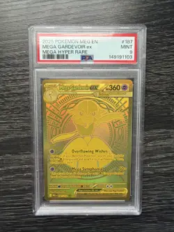 2025 POKEMON MEG EN-MEGA EVOLUTION MEGA HYPER RARE #187 MEGA GARDEVOIR EX PSA 9 - Image 1