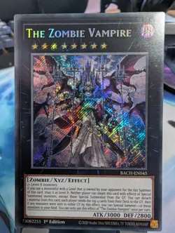 YuGiOh! The Zombie Vampire BACH-EN045 Secret Rare 1st Ed - Image 1
