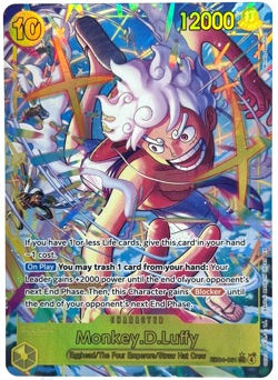 One Piece Monkey D Luffy Kami's Island OP15-086 English Character Alt Art - Image 1