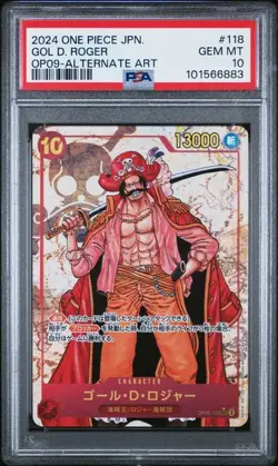 ONE PIECE JPN Gol.D.Roger (Alt Art) OP09-118 Emperors in the New World PSA 10 - Image 1