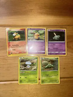 Pokemon Yuka Morii Card Lot (5)– Numel, Dedenne, Gulpin, Foongus, Cacnea Lp/MP - Image 2