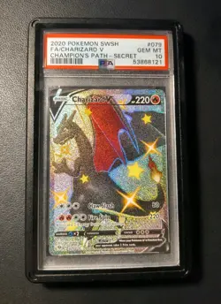 Shiny Charizard v Champions Path Secret Rare Card 079/073 PSA 10 Gem Mint - Image 1