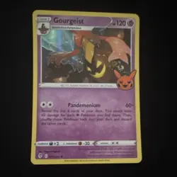 Pokemon Gourgeist 077/203 Stamped Holo Promo Trick or Trade Stage 1 Card - Image 1