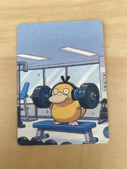 Anime ART STYLE Psyduck Fan Full Art Pokemon Custom Card/perfect bookmark - Image 1