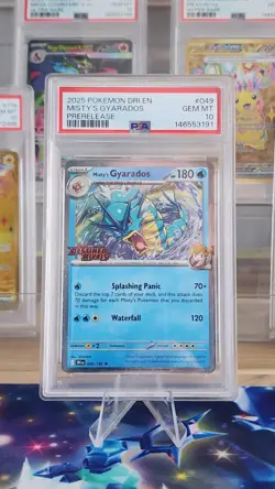 Misty's Gyarados Holo Card Prerelease 049/182 Sv10: Destined Rivals PSA 10 - Image 1