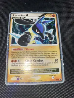 Pokemon Lucario LV.X DP12 SVP Black Star Promo Holo 2007 Nintendo TCG Card - Image 1