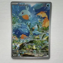 Pokemon Ducklett 109/086 Sv: White Flare Basic 70 HP Illustration Rare Holo Card - Image 1