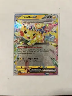Pikachu EX Holo Double Rare Card 057/191 Sv08: Surging Sparks - Image 1