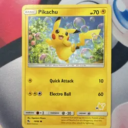 Pokemon Pikachu Stamped Card 19/68 Hidden Fates Regular English - Image 1