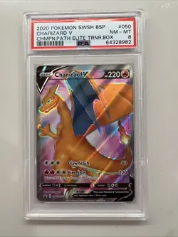 Charizard v SWSH050 Holo Promo Card Sword & Shield Psa 8 - Image 1
