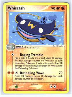 Whiscash 28/107 Deoxys NM/LP Pokemon Card - Image 1