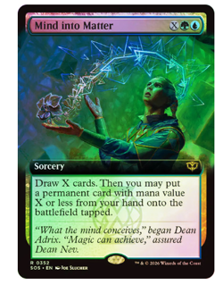 Mind into Matter - Foil - Extended Art Secrets of Strixhaven MTG - Image 1