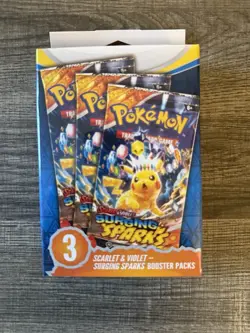 Pokemon TCG Surging Sparks Booster Bundle Sealed with 3 Pokemon Packs - Image 1