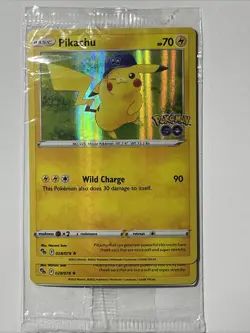 Pikachu 028/078 Pokemon GO Holo Store Promo Sealed ERROR Double Pack - Image 1