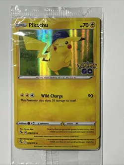 Pikachu 028/078 Pokemon GO Holo Store Promo Sealed ERROR Double Pack - Image 2