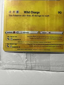 Pikachu 028/078 Pokemon GO Holo Store Promo Sealed ERROR Double Pack - Image 4