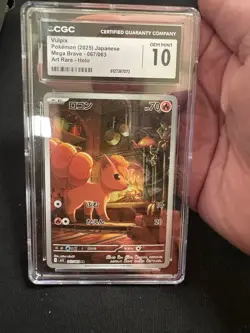 Vulpix 067/063 Art Rare Holo CGC 10 Japanese M1l: Mega Brave Pokemon TCG - Image 1