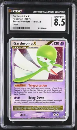 CGC 8.5 NM/MINT+ Gardevoir LV.X 131/132 Secret Wonders Holo Pokemon Card - Image 1