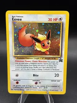Pokemon Eevee Holo Promo Wotc Promo 11/53 2000 swirl - Image 1