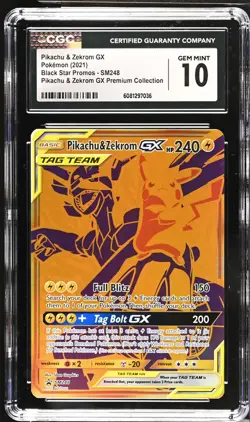 2021 Pokemon Promo - Pikachu & Zekrom GX #SM248 CGC 10 Gem Mint - Image 2