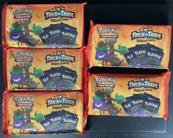 5 Pokemon TCG 2024 Trick or Trade Booster Bundles Of 35 Mini Packs each - Image 1