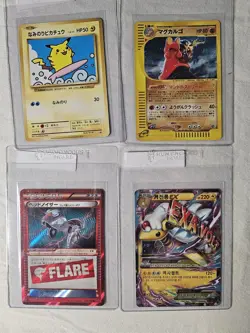 2016 Pokemon Pikachu Surfing Japanese, Exavolt,Red Flare,Magcargo - Image 1
