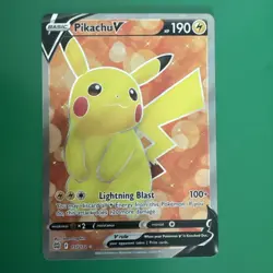 2022 Pokemon Brilliant Stars Pikachu V 157/172 Full Art Ultra Rare Holo - Image 1