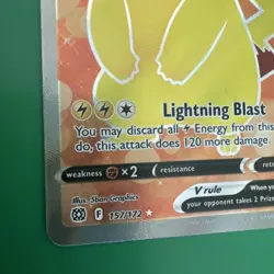 2022 Pokemon Brilliant Stars Pikachu V 157/172 Full Art Ultra Rare Holo - Image 2