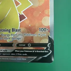 2022 Pokemon Brilliant Stars Pikachu V 157/172 Full Art Ultra Rare Holo - Image 3