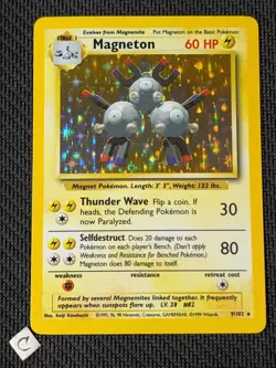 Magneton 9/102 - Base Set Unlimited Holo Rare Pokemon TCG LP - Image 1