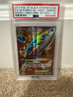 2017 Pokemon XY Promo Mega Sharpedo EX #XY200a PSA10 - Image 1