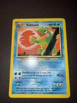 Pokemon! Politoed - Neo Discovery - Rare - 27/75 - Damaged! - Image 1