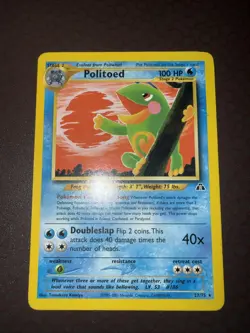 Pokemon! Politoed - Neo Discovery - Rare - 27/75 - Damaged! - Image 2
