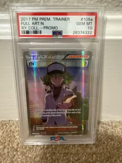2017 POKEMON PREM TRAINER XY COLL PROMO #105A FULL ART/N PSA 10 - Image 1