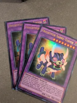 YUGIOH 3X FRIGHTFUR SABRE-TOOTH MP16-EN137 1ST ULTRA X3 (NM) - Image 1