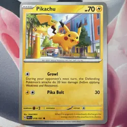 Pokemon Pikachu Common Regular Card 018/091 SV: Paldean Fates Basic English - Image 1