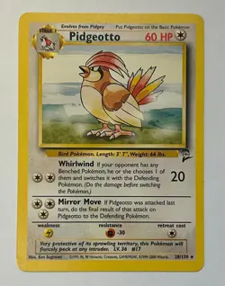 Pokemon Pidgeotto 28/130 Rare Base Set 2 Pokemon Card Vintage NM FREE SHIPPING! - Image 1