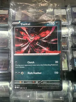 Sealed Mega Evolution Yveltal 088/132 GameStop Stamped Promo Card NM - Image 1